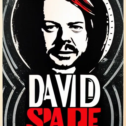 Image similar to david spade poster by shepard fairey