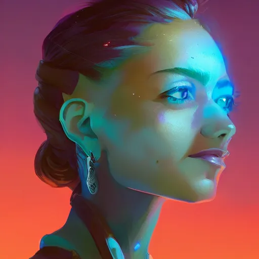 Image similar to profile portrait, maya ali mage, gloomhaven, dynamic lighting, gaudy colors, octane render aesthetic, matte painting concept art, official fanart behance hd artstation by jesper ejsing, by rhads and makoto shinkai and lois van baarle and ilya kuvshinov and rossdraws