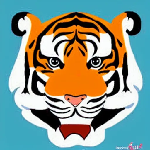 Prompt: cute cartoon tiger expressions