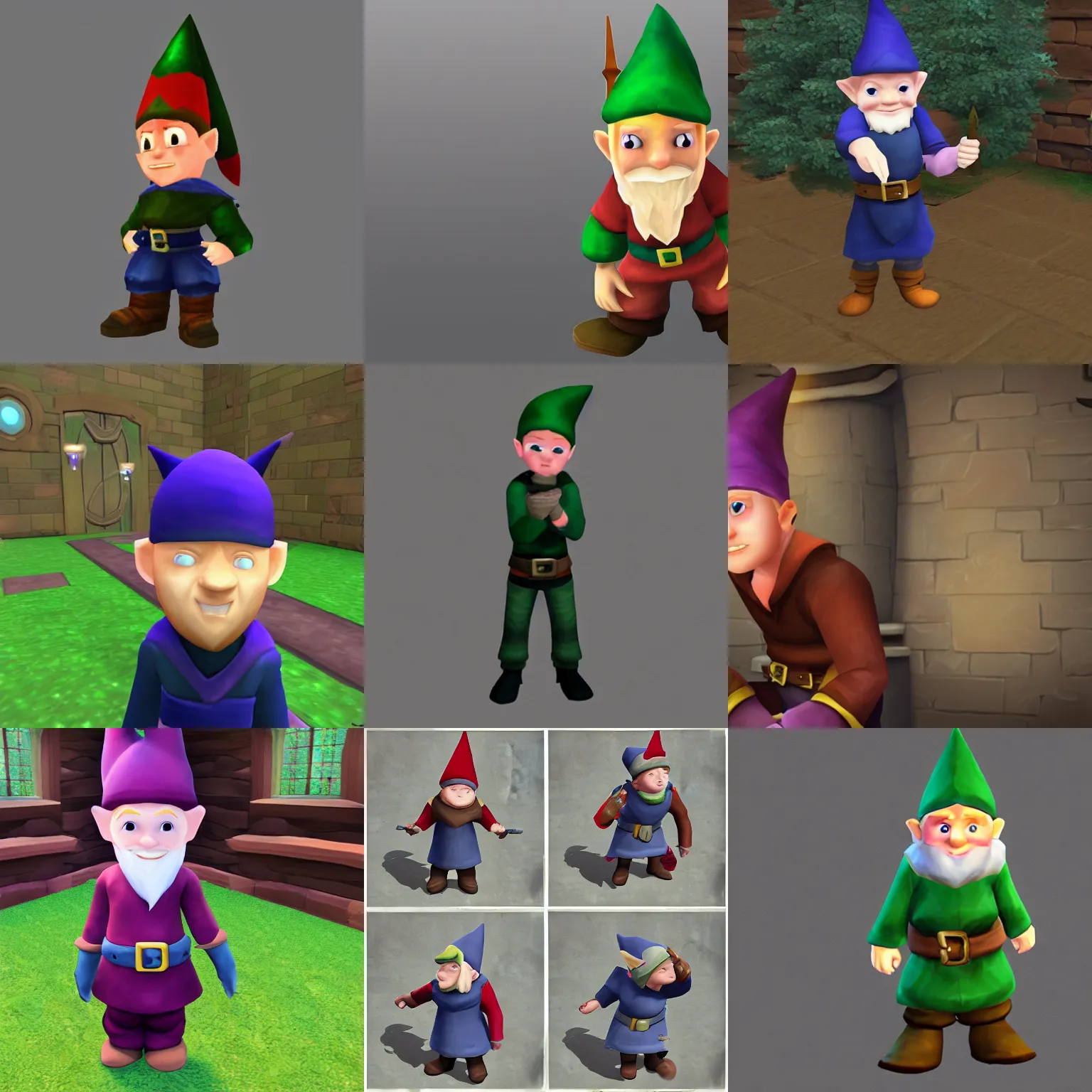 Prompt: the gnome child from RuneScape