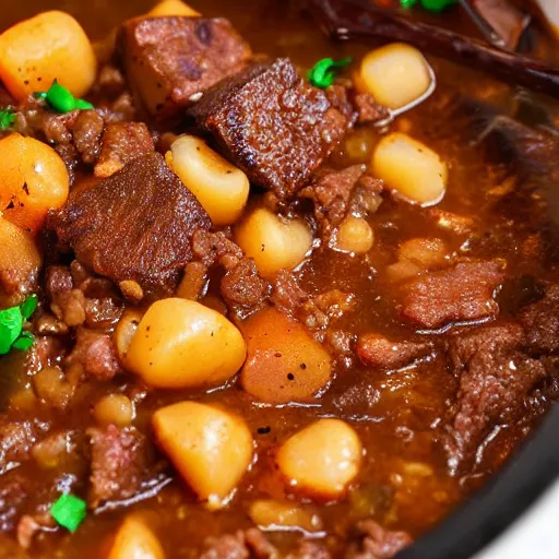 Prompt: photo realistic, high quality, a close up selfie of a pot of cholent.