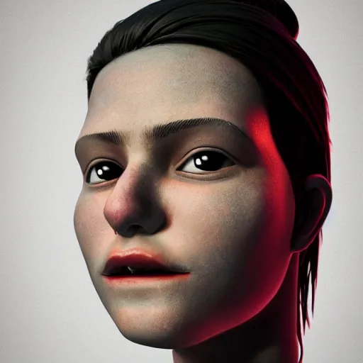 Image similar to cartoon portrait, realistic, highly detailed, neon, rendered in octane, unreal engine, rain, beautiful, trending on artstation, emotional