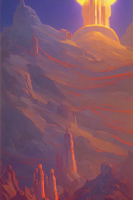 Image similar to glorious painted tower of the sun and the lost stars, by Sylvain Sarrailh and Nicholas Roerich and jean delville and Tyler Edlin, dramatic cinematic lighting , beautiful garden, ornate carved architecture, smooth, sharp focus, extremely detailed