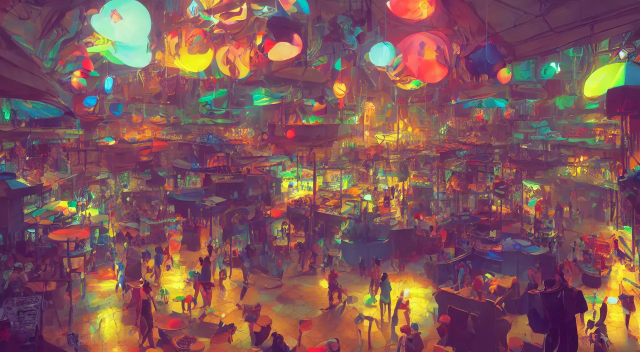 Image similar to bazaar zouk oriantal multicolorful sky shine place mosquet painting stylized digital video game icon global illumination ray tracing 8 k hd resolution, by ilya kuvshinov and cushart krentz and gilleard james