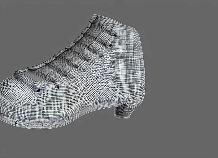 Image similar to shoe in the future, 3 d rendering, studio light
