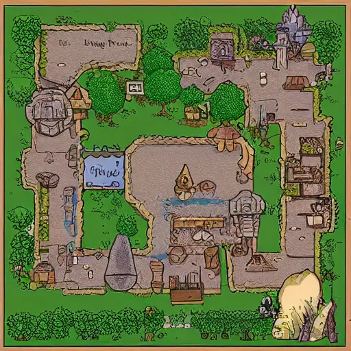 Prompt: a high detailed fantasy village vector art mapview, pepe the frog as a character, rpg village by dungeondraft, dofus, patreon content, hd, straight lines, vector, grid, dnd map, map patreon, fantasy maps, foundry vtt, fantasy grounds, aerial view, dungeondraft, tabletop, inkarnate, dugeondraft, roll 2 0