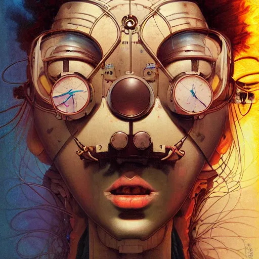Image similar to portrait soft light painted by james jean and katsuhiro otomo and erik jones, inspired by steampunk anime, smooth face feature, intricate oil painting, high detail illustration, sharp high detail, manga and anime 1 9 9 9