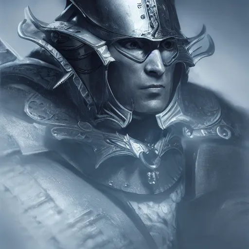 Image similar to close up portrait of emperor karl franz in renaissance armor, by cedric peyravernay and feng zhu, highly detailed, excellent composition, cinematic concept art, dramatic lighting, trending on artstation