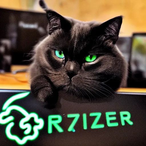 Image similar to razer gaming cat