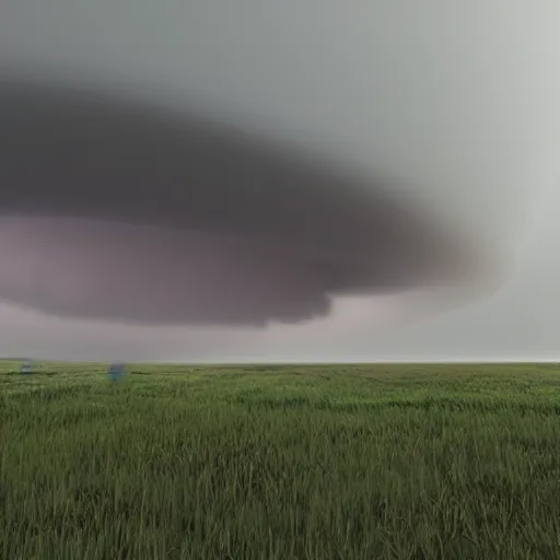 Image similar to tornadic supercell, realistic raytracing, vray, 55mm