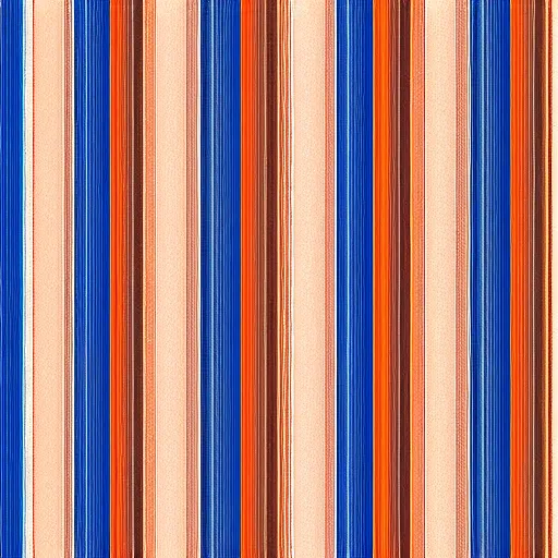 Image similar to textile pattern orange stripes with thin blue and white lines, high quality 3d