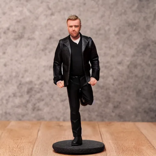 Image similar to gary barlow action figure, figurine, product photo, realistic