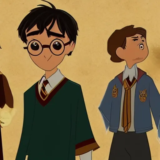 Prompt: Harry Potter as a Disney movie