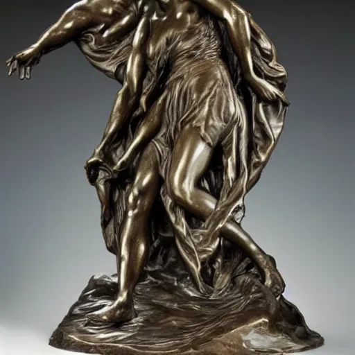 Image similar to A bronze sculpture by Gustave Doré