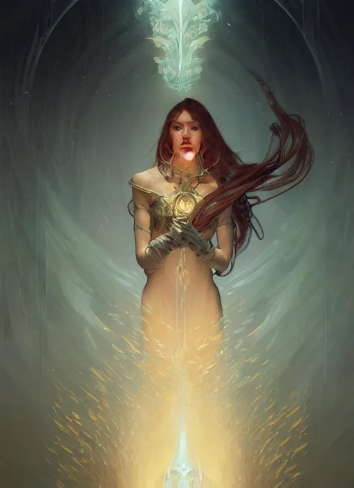 Prompt: person made of lightnings, depth of field, fantasy, medieval wear, intricate, elegant, highly detailed, digital painting, artstation, concept art, smooth, sharp focus, illustration, art by artgerm and greg rutkowski, reimagined by alphonse mucha