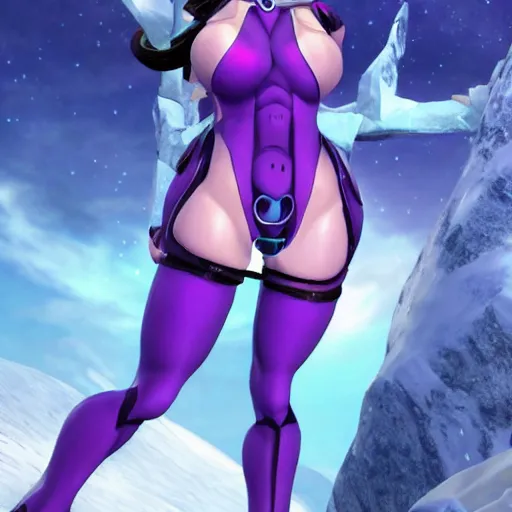 Image similar to glacial purple prime infinite neutral waifu leak