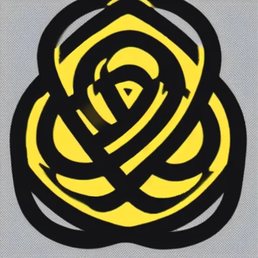 Image similar to modern logo, trefoil knot shaped like a b