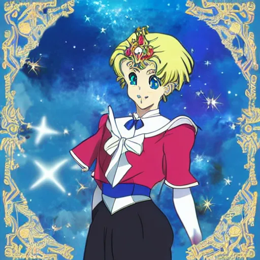 Prompt: lukashenko in style of sailor moon, anime, perfect faces, fine details