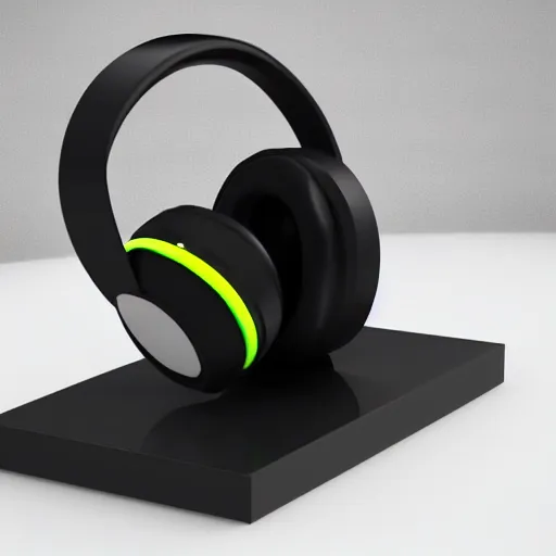 Prompt: wireless headphone stand, futuristic, techno, cyberpunk, product design, render, concept, fun, neon, modern