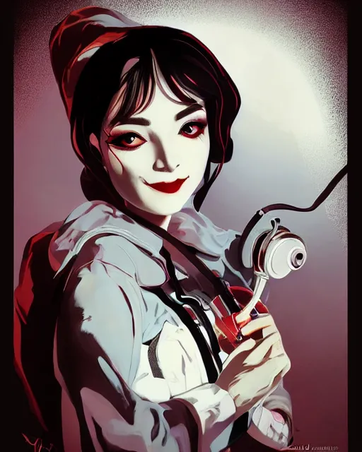 Prompt: beautiful female vampire nurse, symmetrical face, evil grin, nurse outfit, cinematic, dramatic, super detailed and intricate, 4 k render, by koson ohara, by darwyn cooke, by satoshi kon