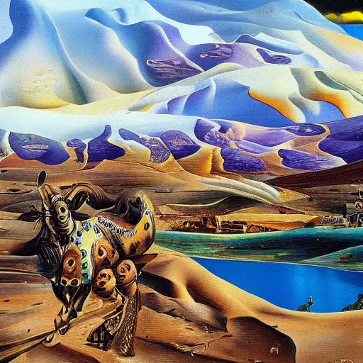 Prompt: kurdistan painted by salvador dali, highly detailed, insanely intricate, award winning art, trending on artstation