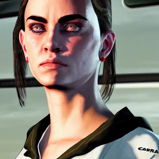 Image similar to Cara Delavigne as a GTA V character