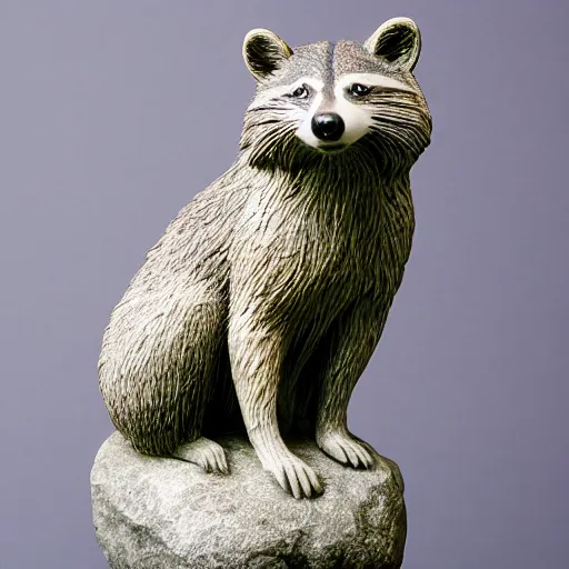 Image similar to Marble statue of a Raccoon