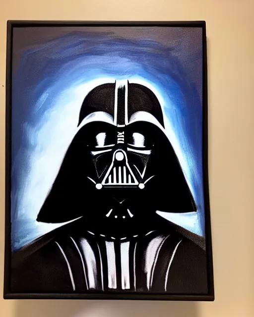 Prompt: acrylic painting portrait of darth vader on a star destroyer command bridge, high production value, intricate details, high resolution, hdr, high definition, masterpiece, realistic, ultrarealistic, highly detailed, hd, sharp focus, non blurry, sharp, smooth