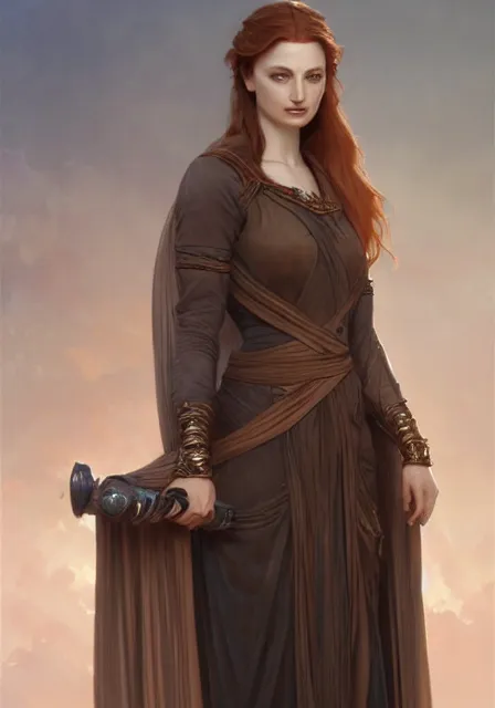 Image similar to sansa old mummy angeline jolie gessica chastain, intricate, elegant, highly detailed, digital painting, artstation, concept art, smooth, sharp focus, illustration, art by artgerm and greg rutkowski and alphonse mucha and william - adolphe bouguereau