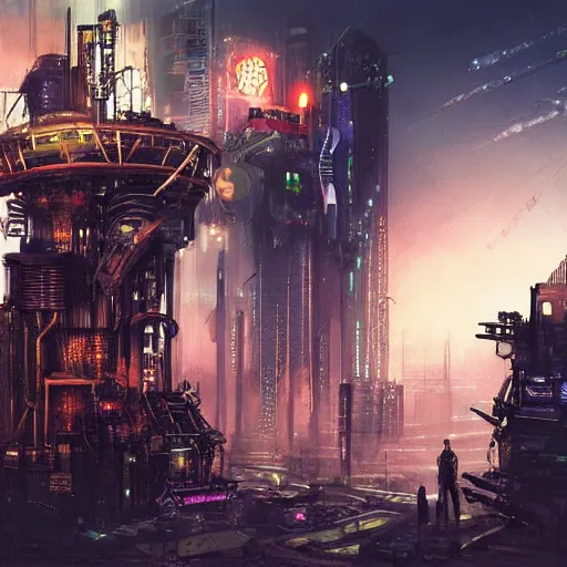 Image similar to cyberpunk steampunk