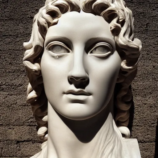 Prompt: beautiful face helen of Troy marble sculpture, dynamic lighting, cinematic, establishing shot, extremely high detail, shining, photo realistic, cinematic lighting, intricate line drawings, 8k resolution