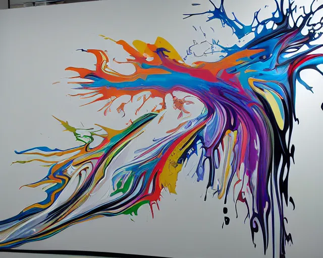 Image similar to huge fluid artwork by futura 2 0 0 0