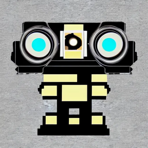 Image similar to wall - e as a commodore 6 4