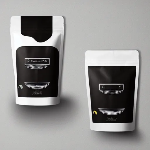 Prompt: original design concept of a minimalist packaging for coffee beans, studio lighting, minimalist style