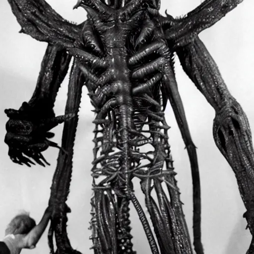 Image similar to John carpenters the thing part 2 close up of New alien creature practical special effects