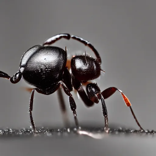 Image similar to a macrophoto portrait of an ant