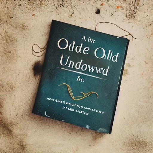 Prompt: a book titled guide to the unknown, old, dusty