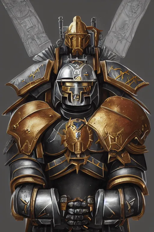 Image similar to armor portrait heros warhammer 4 0 k horus heresy fanart - the primarchs emperor by johannes helgeson animated with vfx concept artist & illustrator global illumination ray tracing hdr fanart arstation zbrush central hardmesh 8 k octane renderer comics stylized