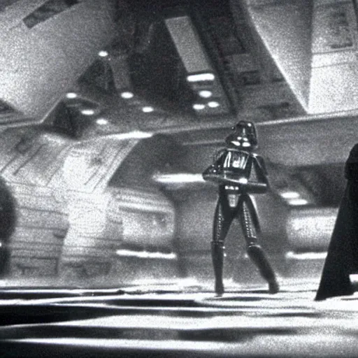 Prompt: star wars movie scene made by fritz lang 1 9 2 9, ultra realistic details, cinematic shot, dramatic scene