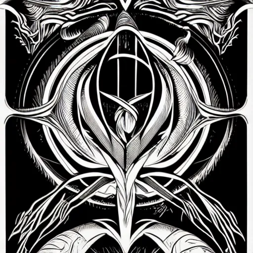 Prompt: emblem of wisdom, vector art by Aaron Horkey