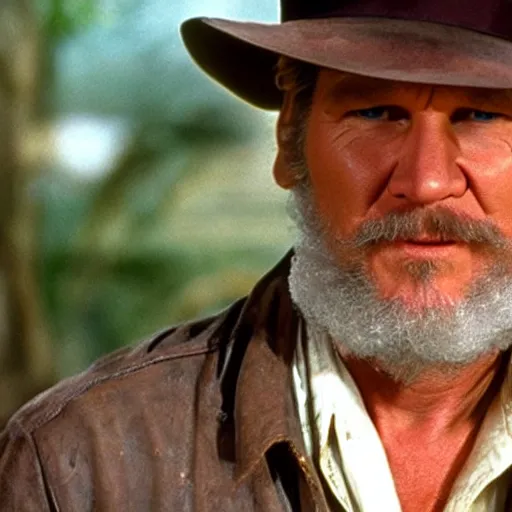 Prompt: jeff bridges as indiana jones