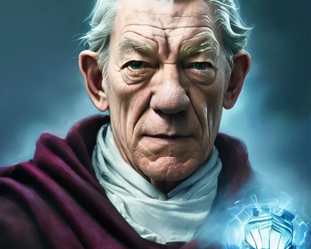 Image similar to ian mckellen as magneto and he is mind controlling lord voldemort to eat a wedding cake, deep focus, d & d, fantasy, intricate, elegant, highly detailed, digital painting, artstation, concept art, matte, sharp focus, illustration, hearthstone, art by artgerm and greg rutkowski and alphonse mucha