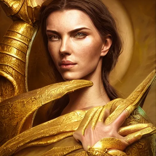 Image similar to the elder scrolls vi, majestic, gracious regal brunette female jarl, ancient greece, mysterious atmospheric lighting, painted, intricate, volumetric lighting, beautiful, rich deep colours masterpiece, golden hour, golden ratio, sharp focus, ultra detailed, by mark kent, jordan lamarre - wan, igor kieryluk, maxim verehin, miranda meeks