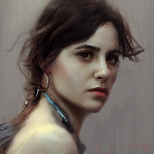 Prompt: A portrait of a 25 year old Shoshanna Lonstein Gruss at an event on a New York City Streetby Ruan Jia and Mandy Jurgens and Artgerm and william-adolphe bouguerea, highly detailed, trending on artstation, award winning,