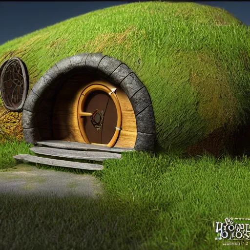 Image similar to hobbit house,doodad,realistic,volumetric lighting,sharp focus,photorealistic,detailed