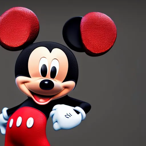 Image similar to mickey mouse [ as a human ], trending on unsplash, zbrush contest winner, [ 4 k photorealism ]!!