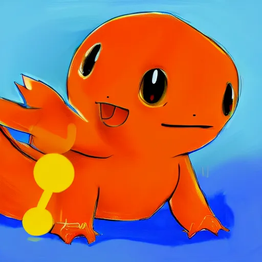 Image similar to charmander by andi warhol, 4 k, digital painting, bright colors