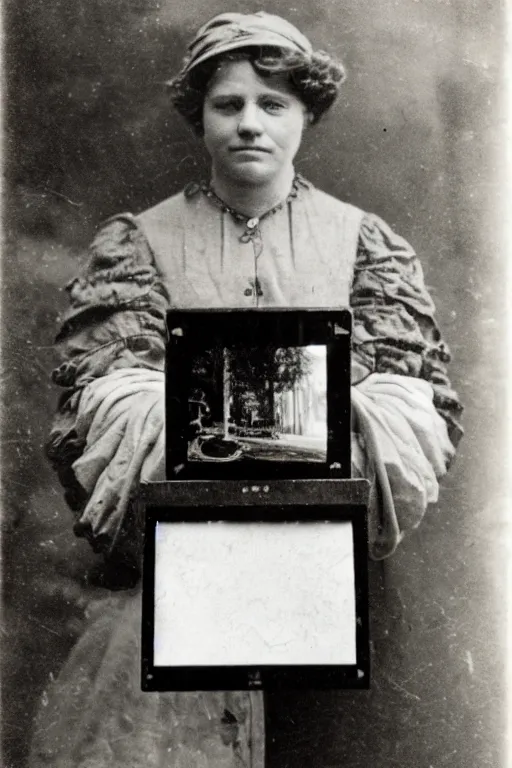 Prompt: 1 9 0 0 s photo of a person holding a rtx 3 0 9 0 photo grain double exposure masterpiece