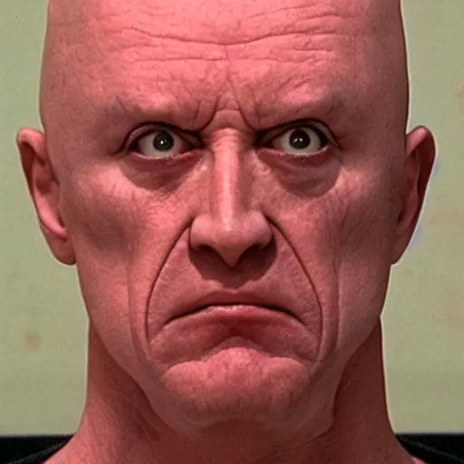 Image similar to pinhead testifying in court, detailed faces