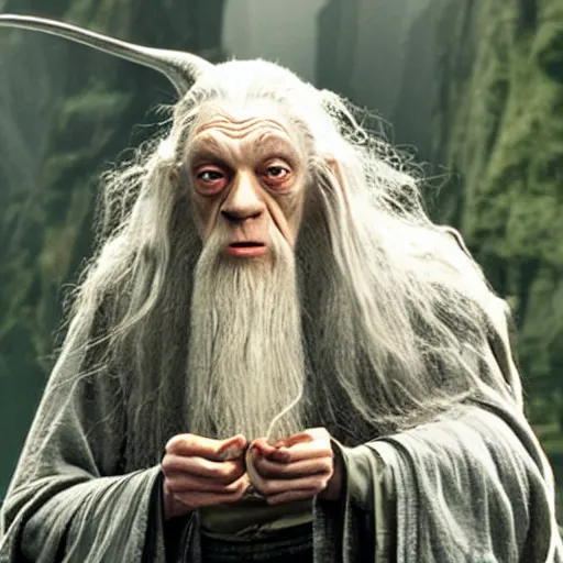 Image similar to gollum as Gandalf